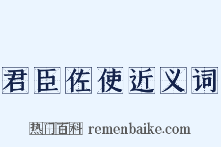 君臣佐使近义词是什么意思的图片